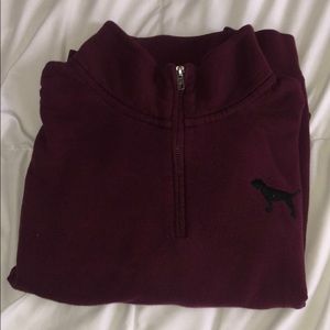 Maroon quarter zip up jacket from PINK